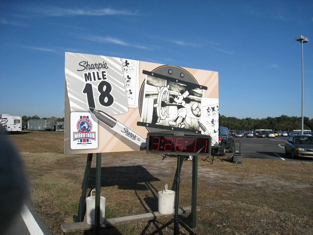 Disney 2010 D2 0370.jpg - January 9-11, 2010 Disney World Florida. Went to run the marathon. Sunday 5:40 AM start the race! Finish, go take a hot shower! Paul drove us over to Kennedy Space Center. Then buffet at Animal Kingdom for dinner!